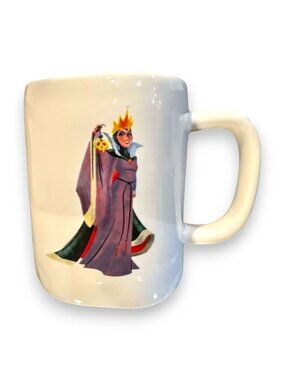 Rae Dunn Disney Villains Evil Queen Poison Apple Double Sided Mug Snow White EUC